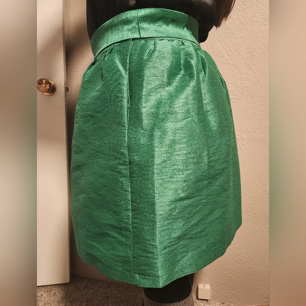 Crown & Ivy green taffeta skirt - Picture 3 of 13